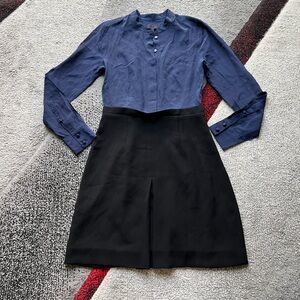 J.Crew Collection Navy Silk Ensemble Dress
